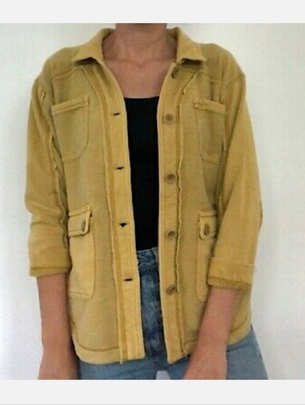 Anthro Pilcro Oversize Shacket In Golden Yellow